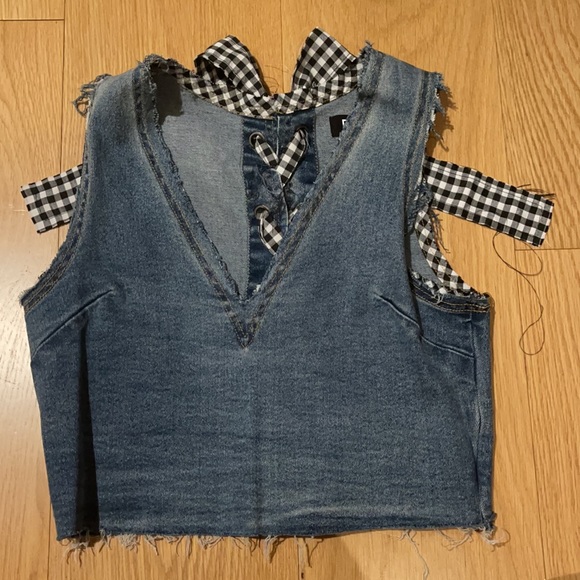DO+BE Denim Crop Top - Picture 1 of 5